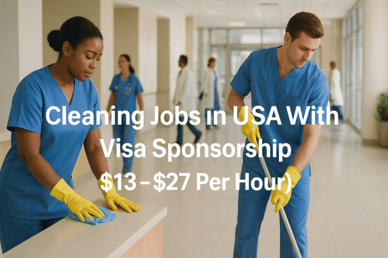 Cleaning Jobs in USA With Visa Sponsorship